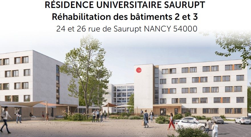 Réhabilitation de la résidence universitaire de Saurupt